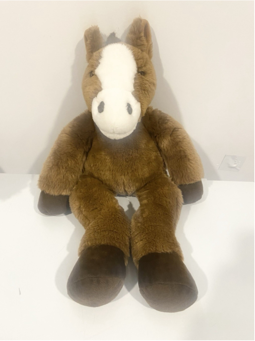 Build A Bear Floppy Horse Pawsome Pony Plush 18” Brown White Retired BABW